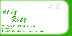 aliz ritz business card